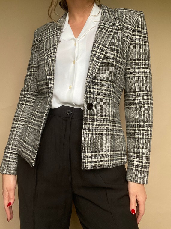 Vintage 80s Anne Klein Union Made Wool Blazer - image 3