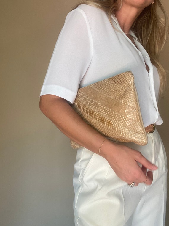 80s Snakeskin Purse