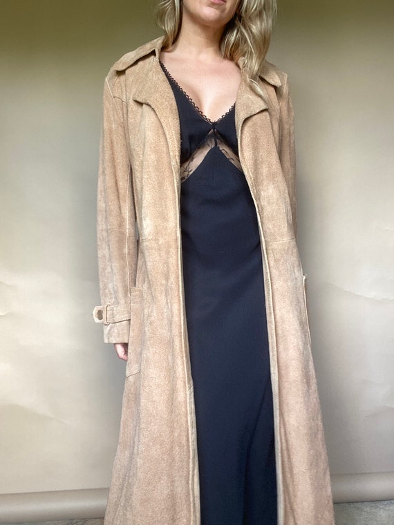 Vintage 70s Suede Leather Trench - image 4