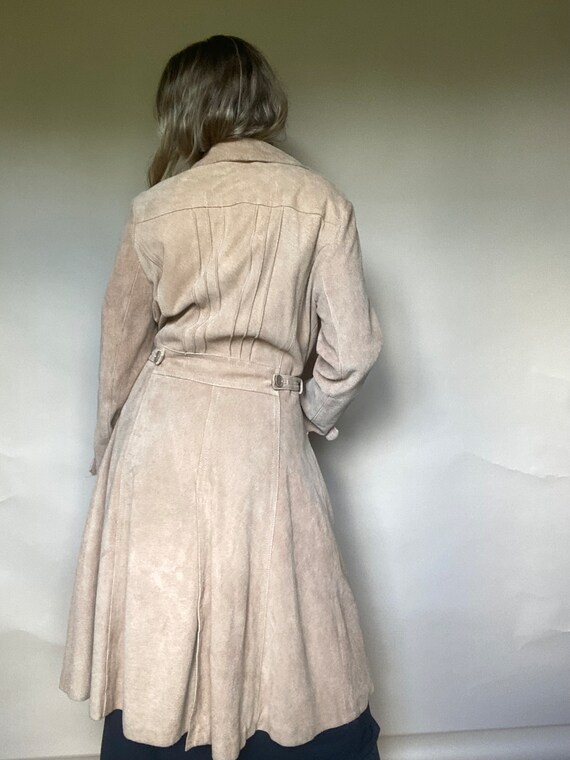 Vintage 70s Suede Leather Trench - image 9