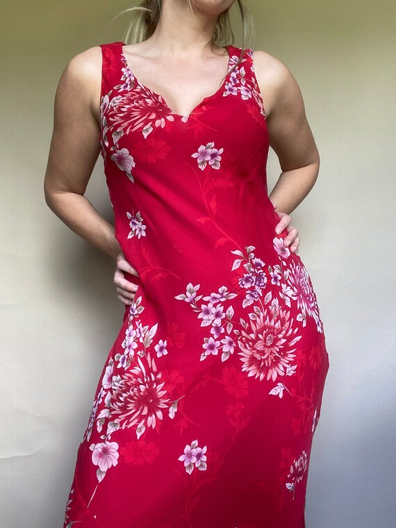 Silk Floral Dress - image 1