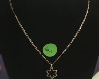 Sterling silver flower necklace