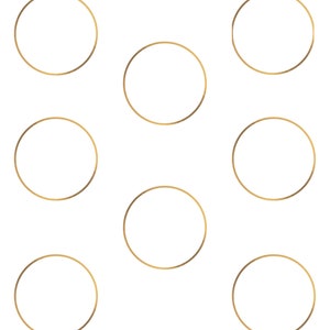 May include: Nine gold-coloured circles arranged in a grid pattern on a white background.