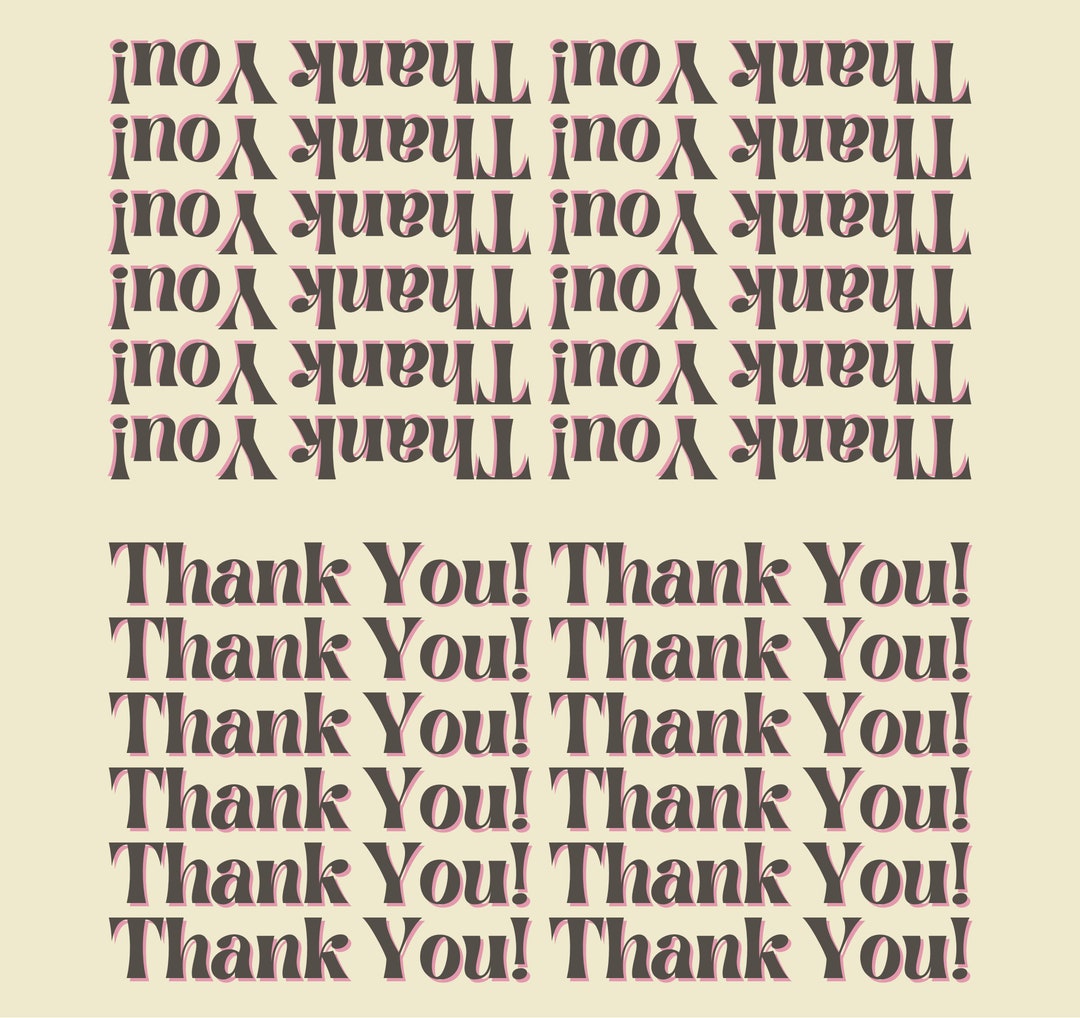 Digital Print Folded Thank You Card/ Instant Print/ Thank You Card Etsy