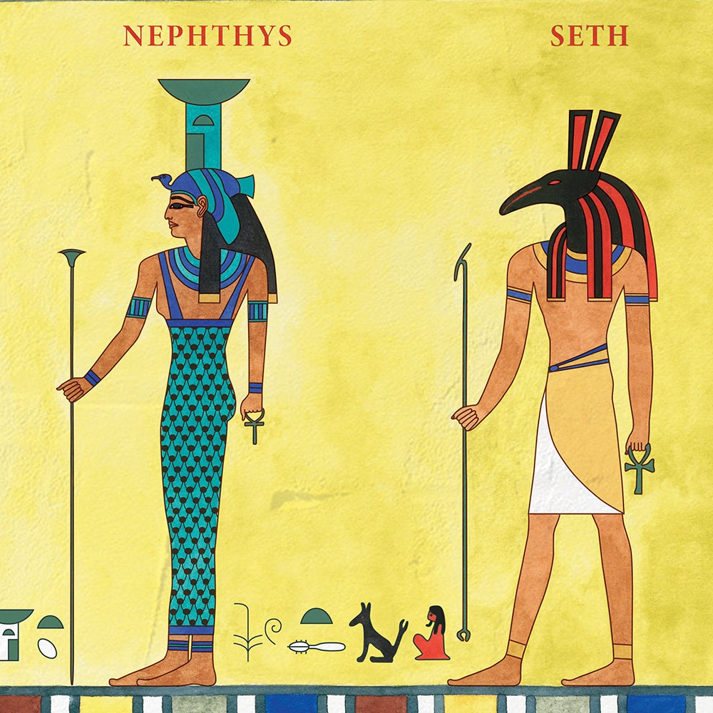 Ancient Egyptian Gods and Goddesses, Egyptian Mythology Art Poster ...
