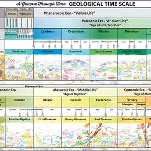 Geologic Time, Geologic Timeline, Geologic Time Line, Geologic Time Scale, Geological Poster 24 ”x 36” Poster