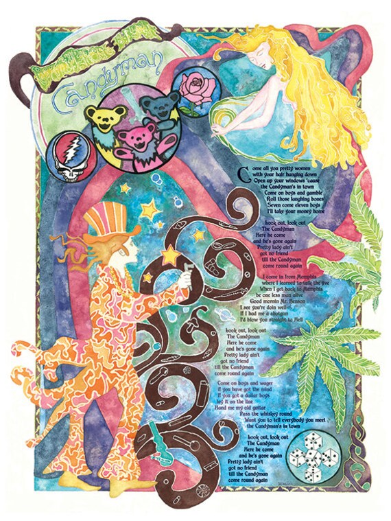 Grateful Dead Poster Grateful Dead Lyrics Poster Grateful Etsy Grateful Dead Poster Grateful Dead Lyrics Poster Grateful Etsy