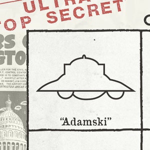 Flying Saucer Poster, UFO Shapes Poster, Flying Saucers UFO Identification Chart image 6