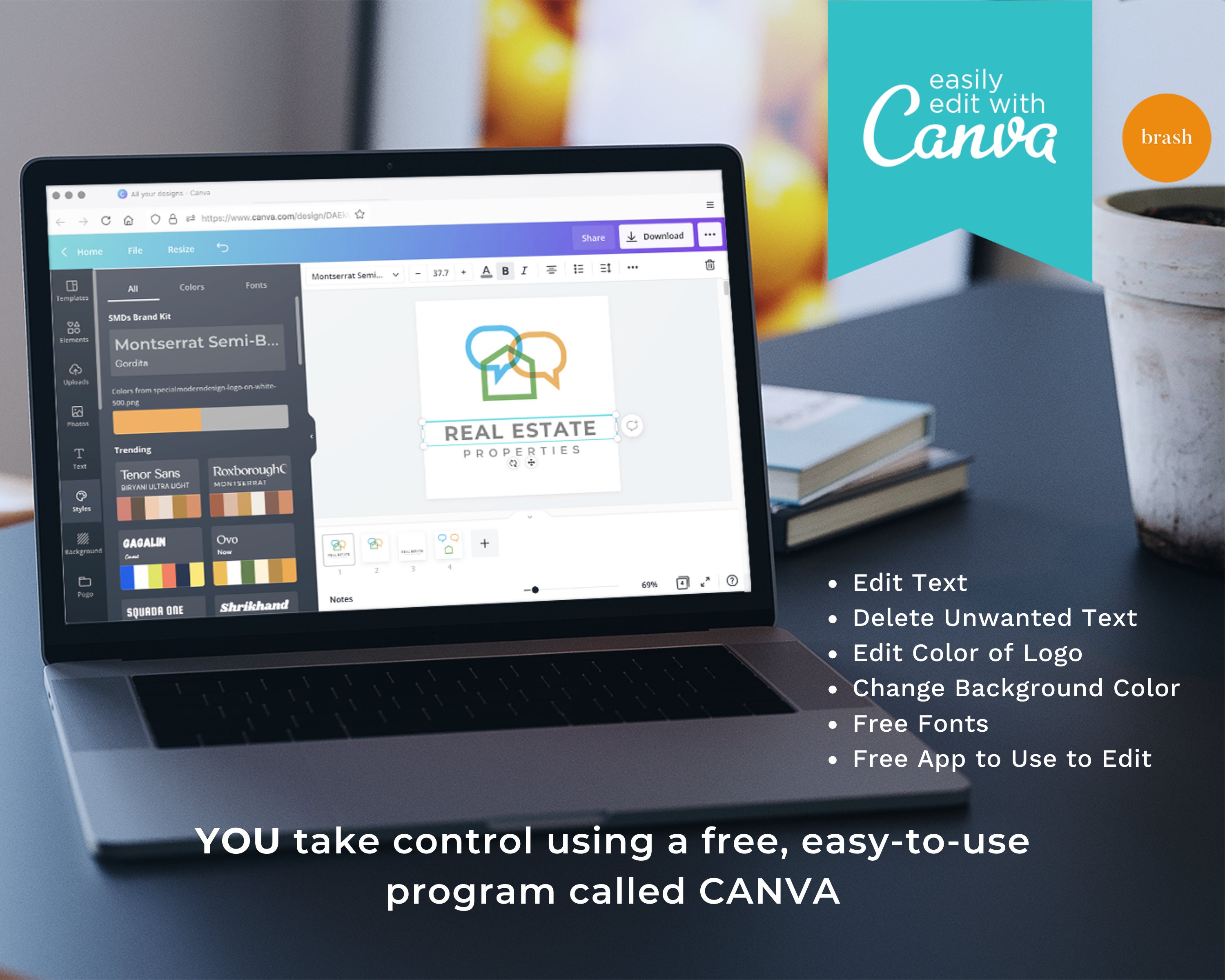 Lively Real Estate Logo Realtor Logo Real Estate Branding Etsy