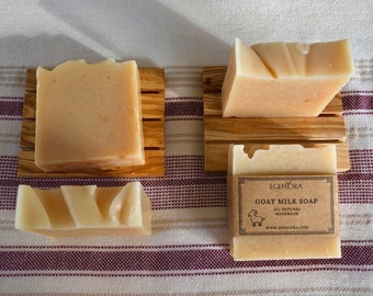 Sapone al latte di capra fatto a mano: saponetta naturale all'olio d'oliva