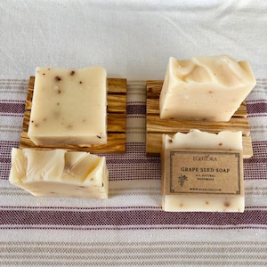 Handmade Grape Seed Soap, Natural, Pure %100 Olive Oil, Soap Bar, Traditional Made, Best Skin Care, Organic Soap, Special Logo Available