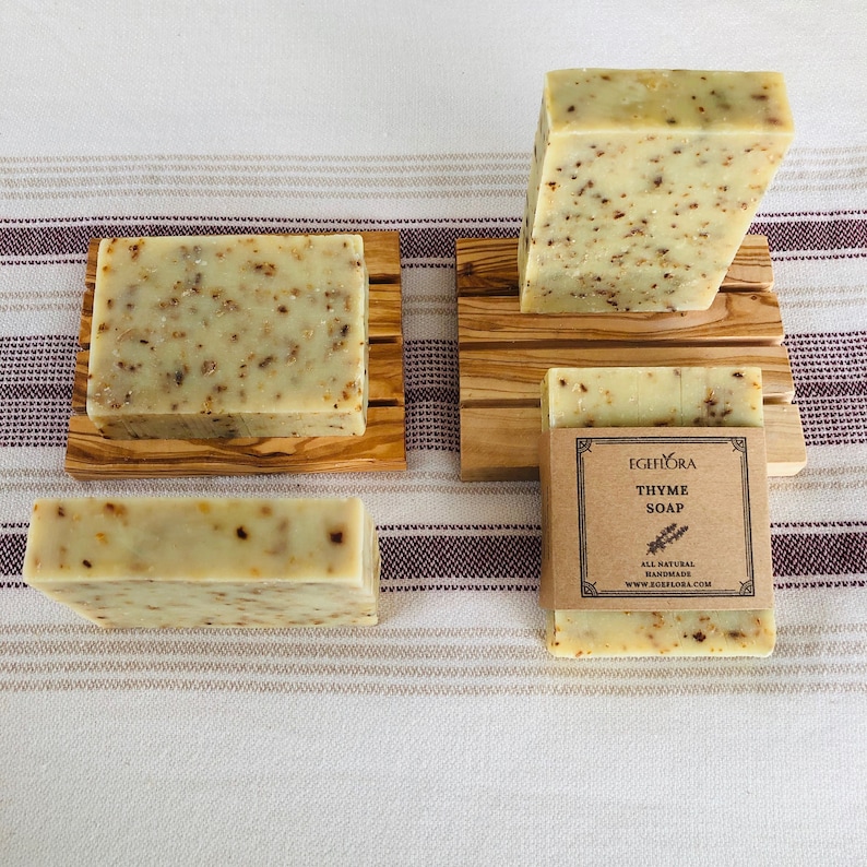 Handmade Thyme Soap Made With Turkish Olive Oil and Etsy
