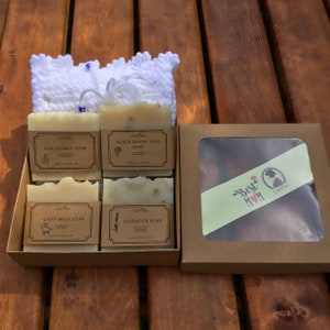 Mother&#39;s Day Soap Gift Set: Handmade Oat Honey, Goat Milk & Lavender Soap