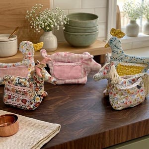 FARMHOUSE Collection Potholder Sewing Pattern Bundle PDF | Horse, Cow, Duck, Pig and Chicken Potholder | Digital Sewing Instructions