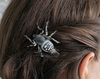 Horquilla de araña en miniatura: pinza realista para el pelo de Halloween