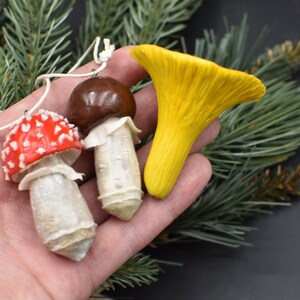 Pottery Mushroom Christmas Ornaments: Ceramic Holiday Decor