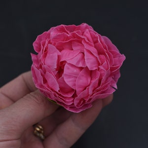 Peony brooch Peony hair clip Pink peony pin Brooch flower Brooch polymer clay Peony jewelry, Pink flower hair clip, Floral pin for women