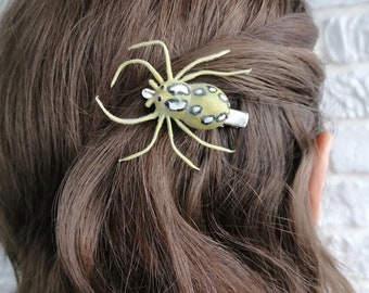 Horquilla de araña realista: Horquilla para disfraz de Halloween