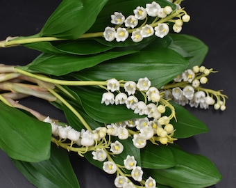 Cold Porcelain Lily of the Valley: Real Touch Faux Floral Centerpiece
