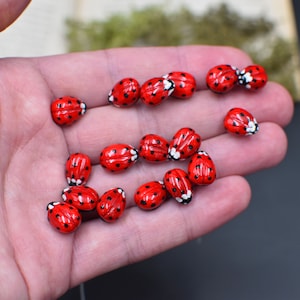 Set Ladybug pin Ladybug miniature brooch Realistic ladybird clay ladybug little ladybug Valentines day gift Ladybug jewelry Spring jewelry