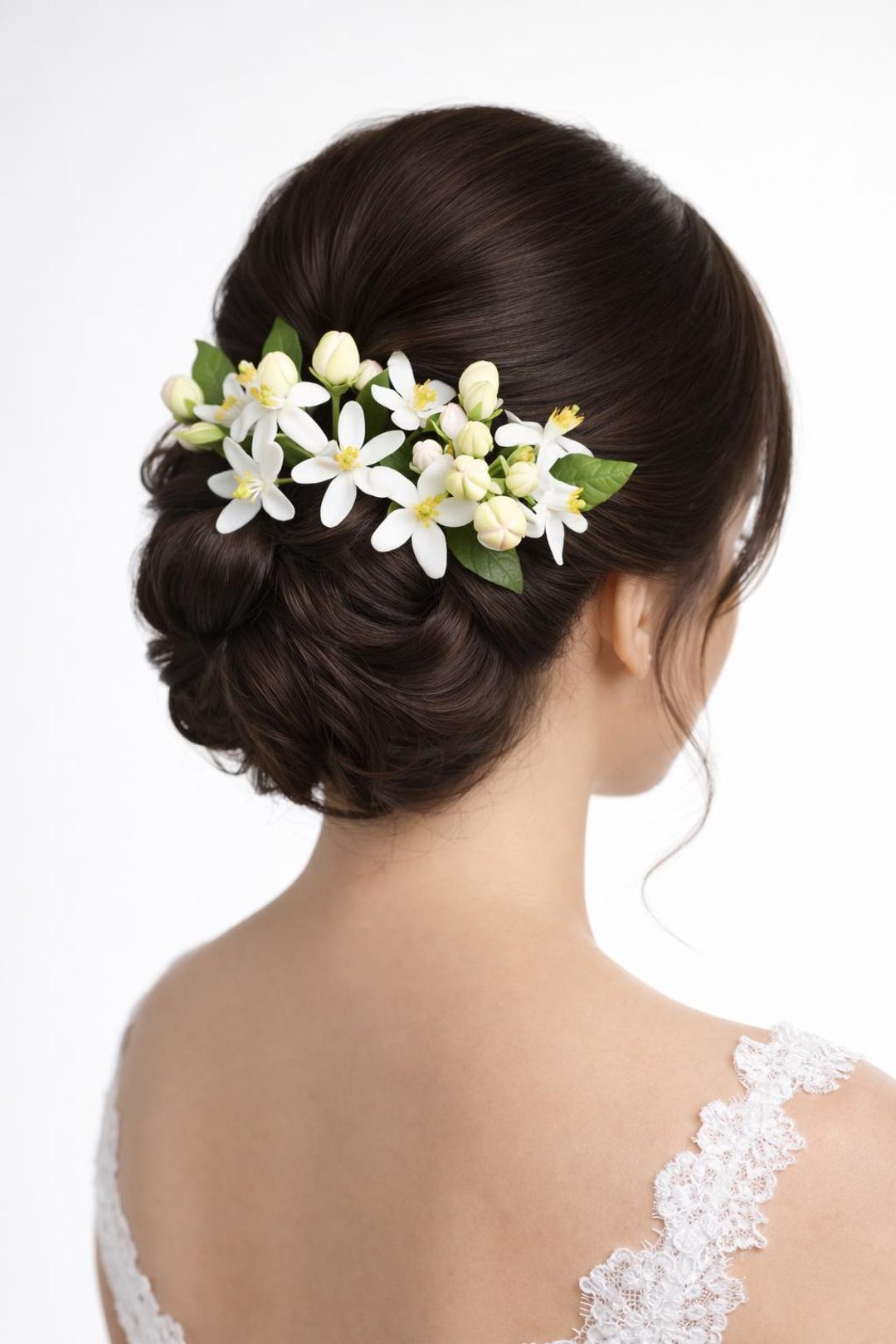 Orange Blossom Hair Pins Cold Porcelain Flowers: Floral Wedding