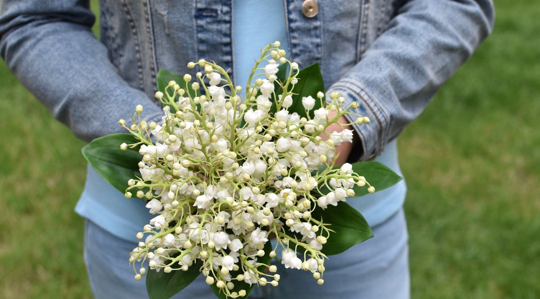 Lily of the Valley Bouquet: Porcelain Wedding Flowers, Handmade