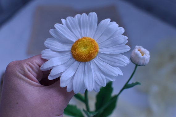 Handmade Chamomile Flower: Cold Porcelain Daisy Bouquet