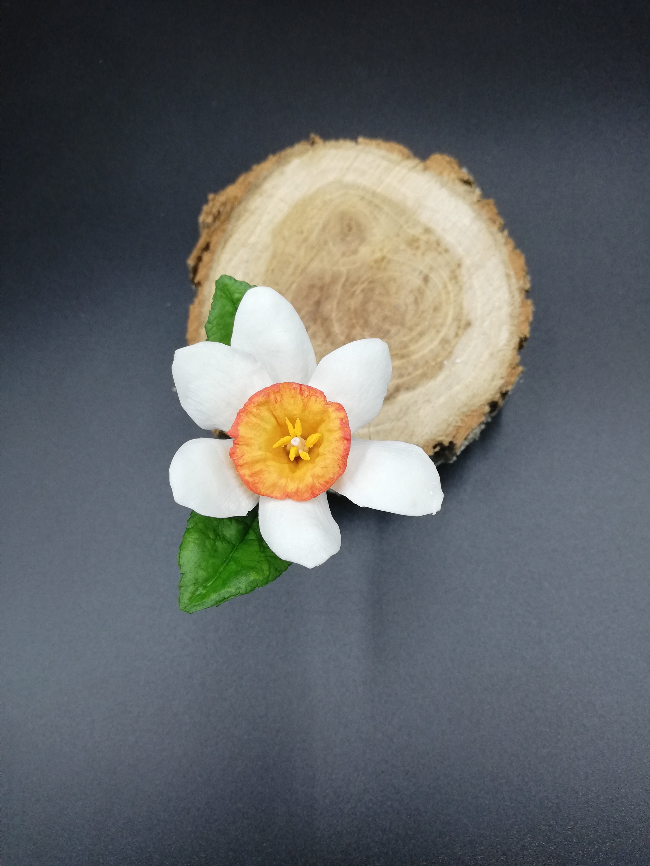 Bridal hair flower Hairpin narcissus Hair ornaments Flower Etsy