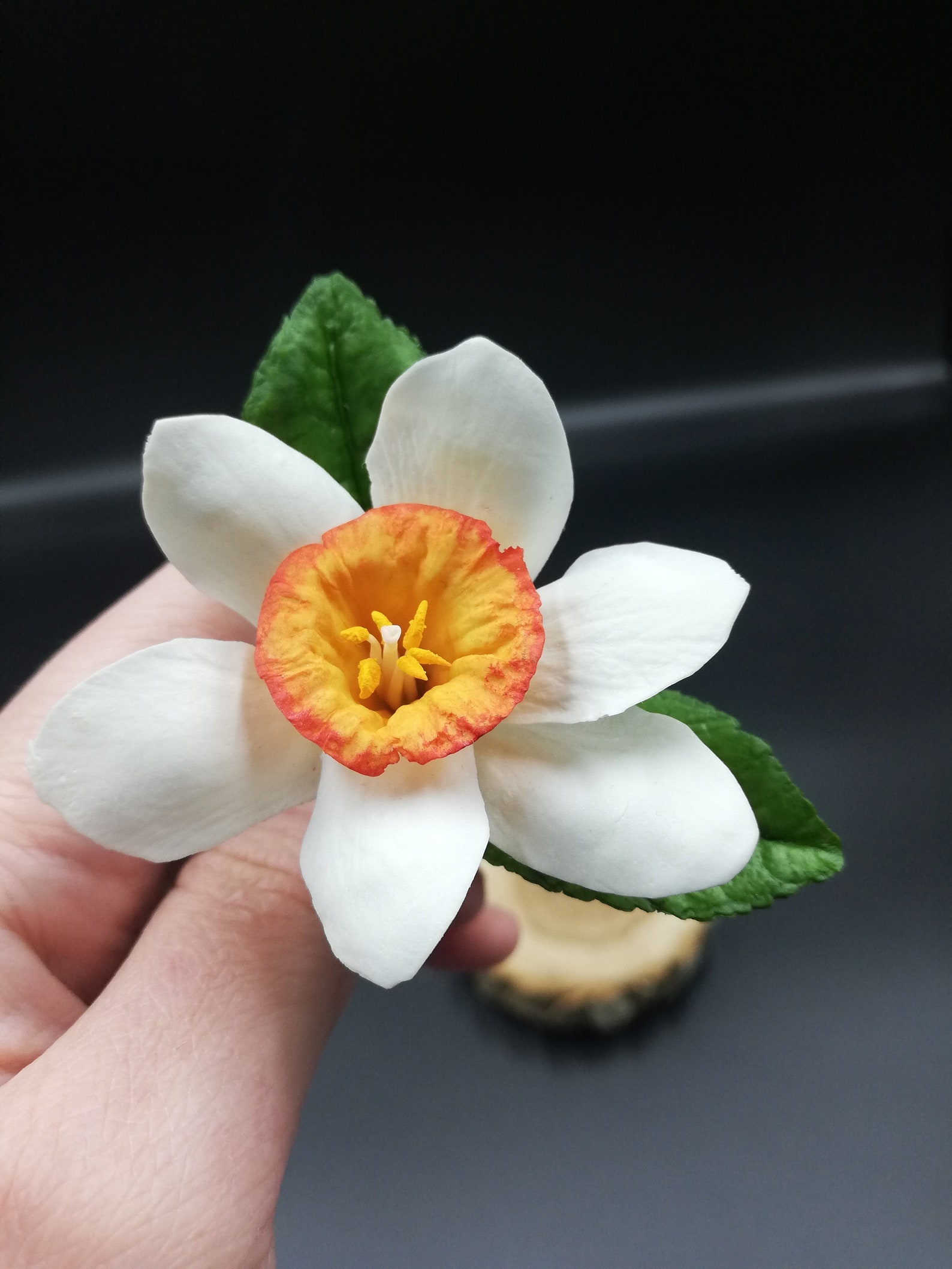 Bridal hair flower Hairpin narcissus Hair ornaments Flower Etsy