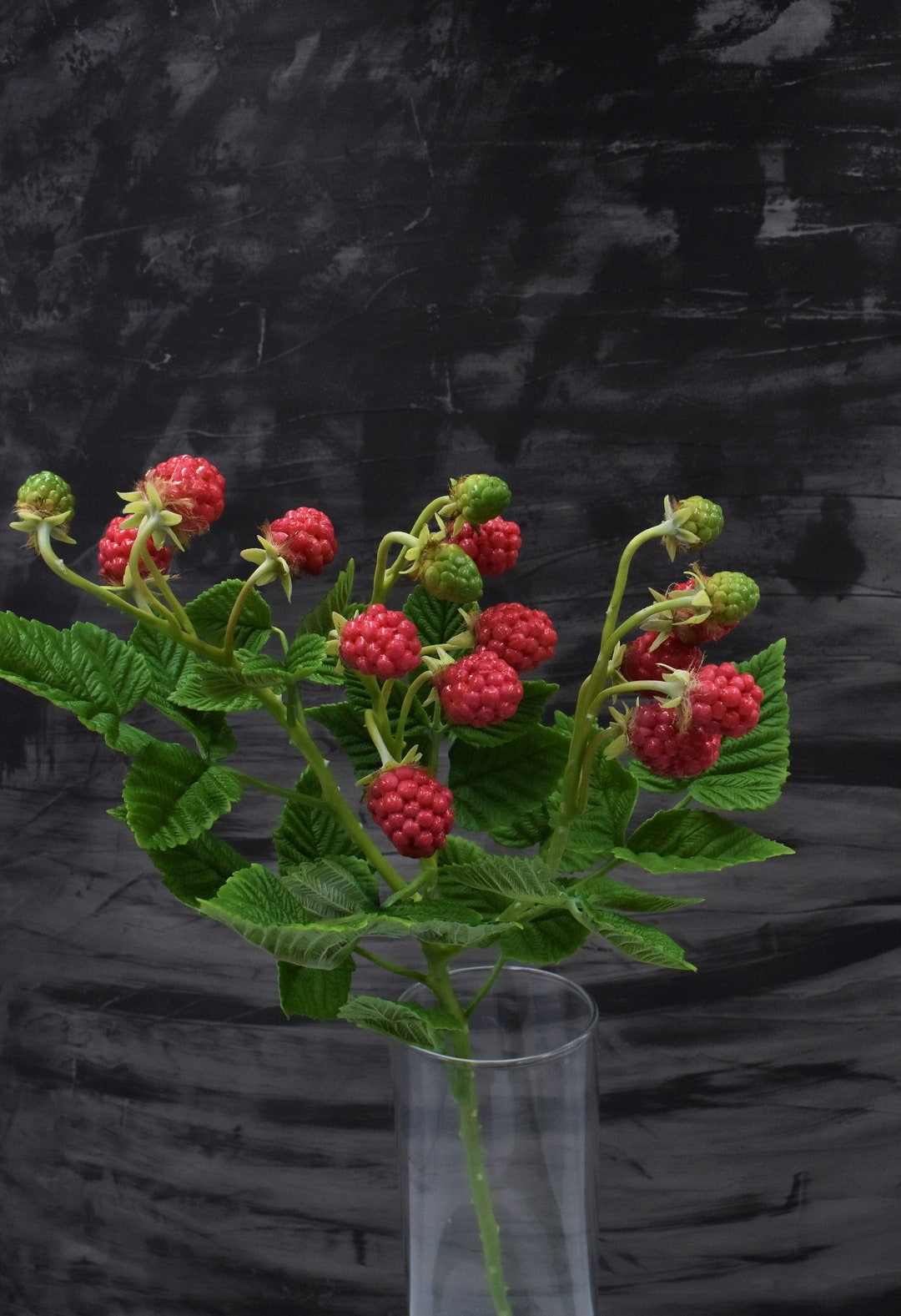 Present Raspberry Cold Porcelain Raspberry Raspberry Sprig Botanical Sculpture Autumn ...