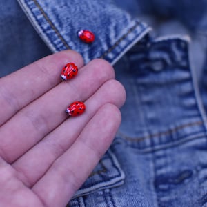 Ladybug pin Ladybug miniature brooch Realistic ladybird clay ladybug little ladybug Valentines day gift Ladybug jewelry Spring jewelry