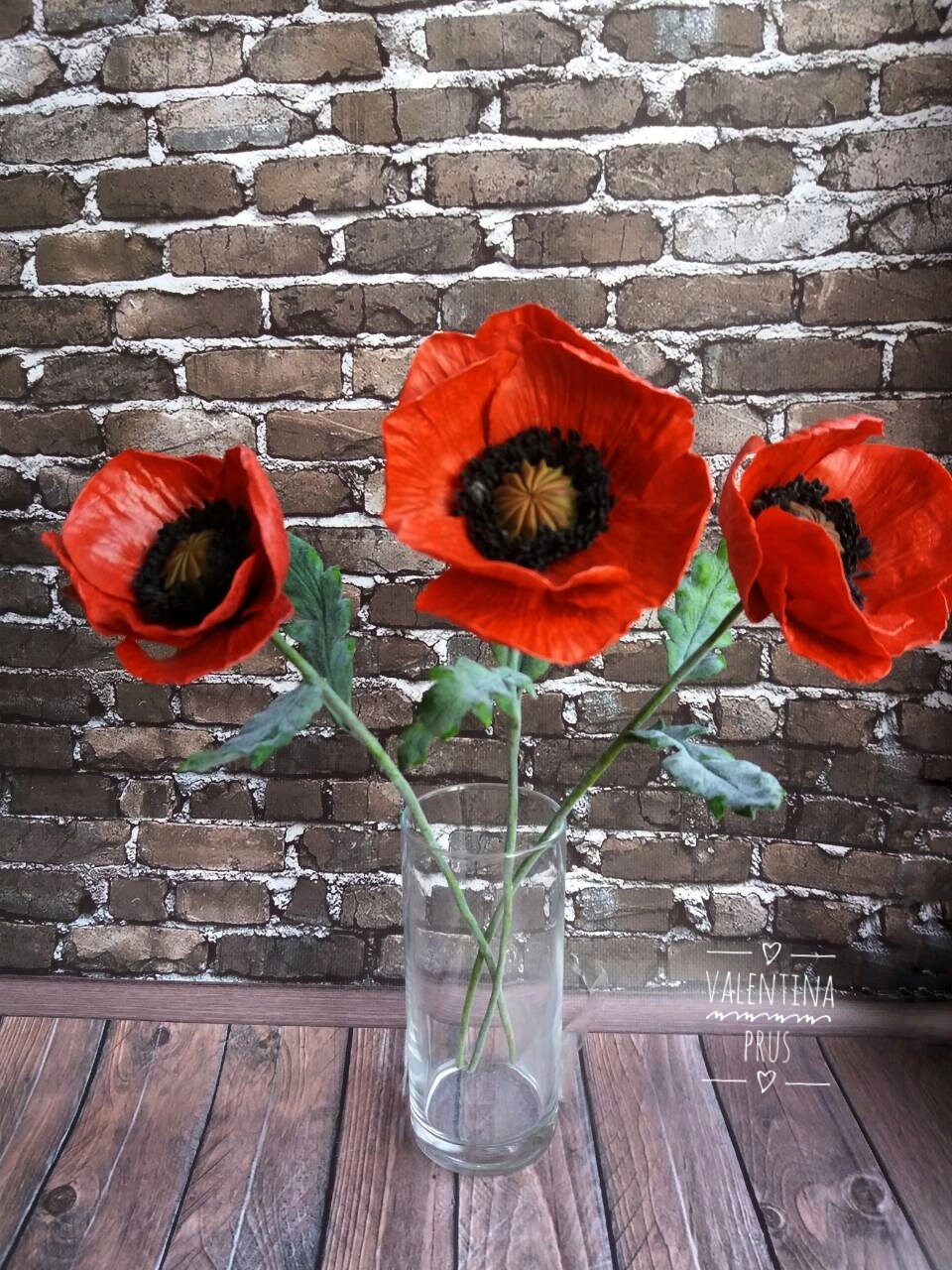 Handmade Cold Porcelain Poppy Flower: Floral Gift for Mom - Etsy