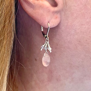 Rose Quartz Dazzle Earrings