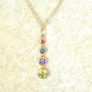 Multi Gem Pendant Necklace
