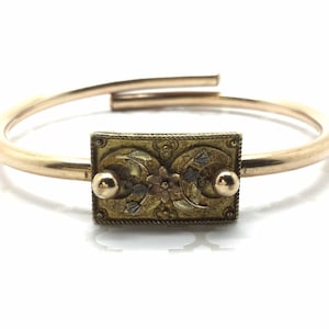 Antique Victorian Gold Filled Bracelet ~ Hinged Gold Bracelet