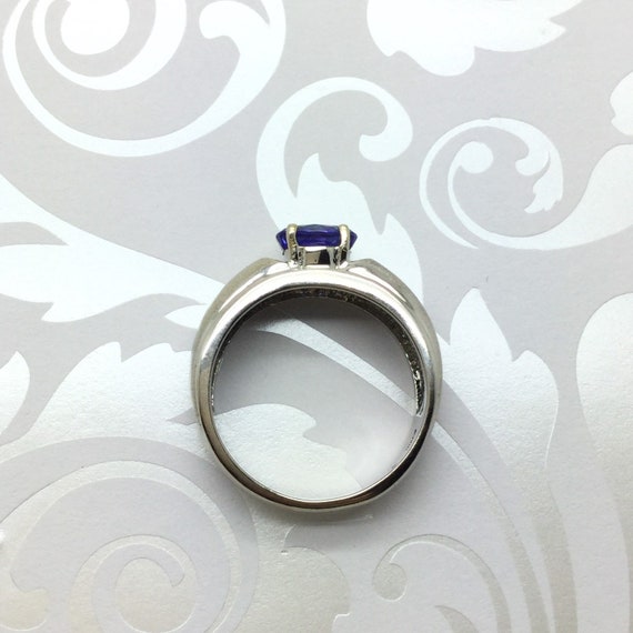 Vintage Tanzanite Ring ~ 14kt White Gold ~ Zoisit… - image 6