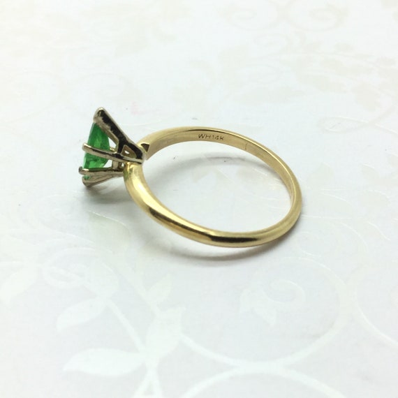 Vintage Tsavorite Garnet Ring ~ 14K Yellow Gold S… - image 6