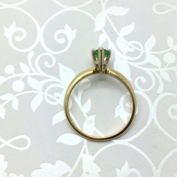 Vintage Tsavorite Garnet Ring ~ 14K Yellow Gold S… - image 7