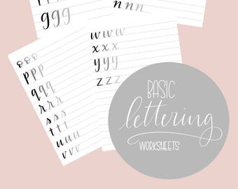 Basic Lettering Worksheets