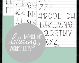Monoline Schriftzug - Großbuchstaben