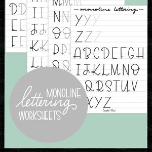 Monoline Lettering - Capital Letters