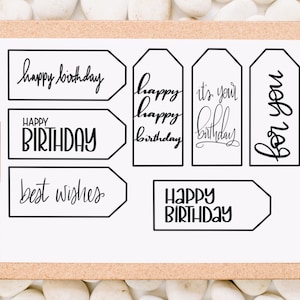 Birthday Gift Tags, printable gift tags, DIY birthday gift tags, present tags