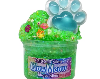 Glowmeow - Scented Bingsu Slime Crunchy ASMR with Jumbo Cat Paw Charm