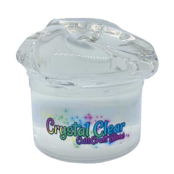 6 oz Dew Drop, Clear Glitter Slime