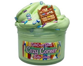 Butter Slime "Cozy Corner" Scented with Charm and Sprinkles Inflating Soft ASMR