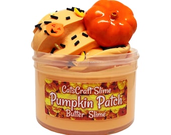 Butter Slime "Pumpkin Patch" Scented Slime with Charm Inflating Soft ASMR