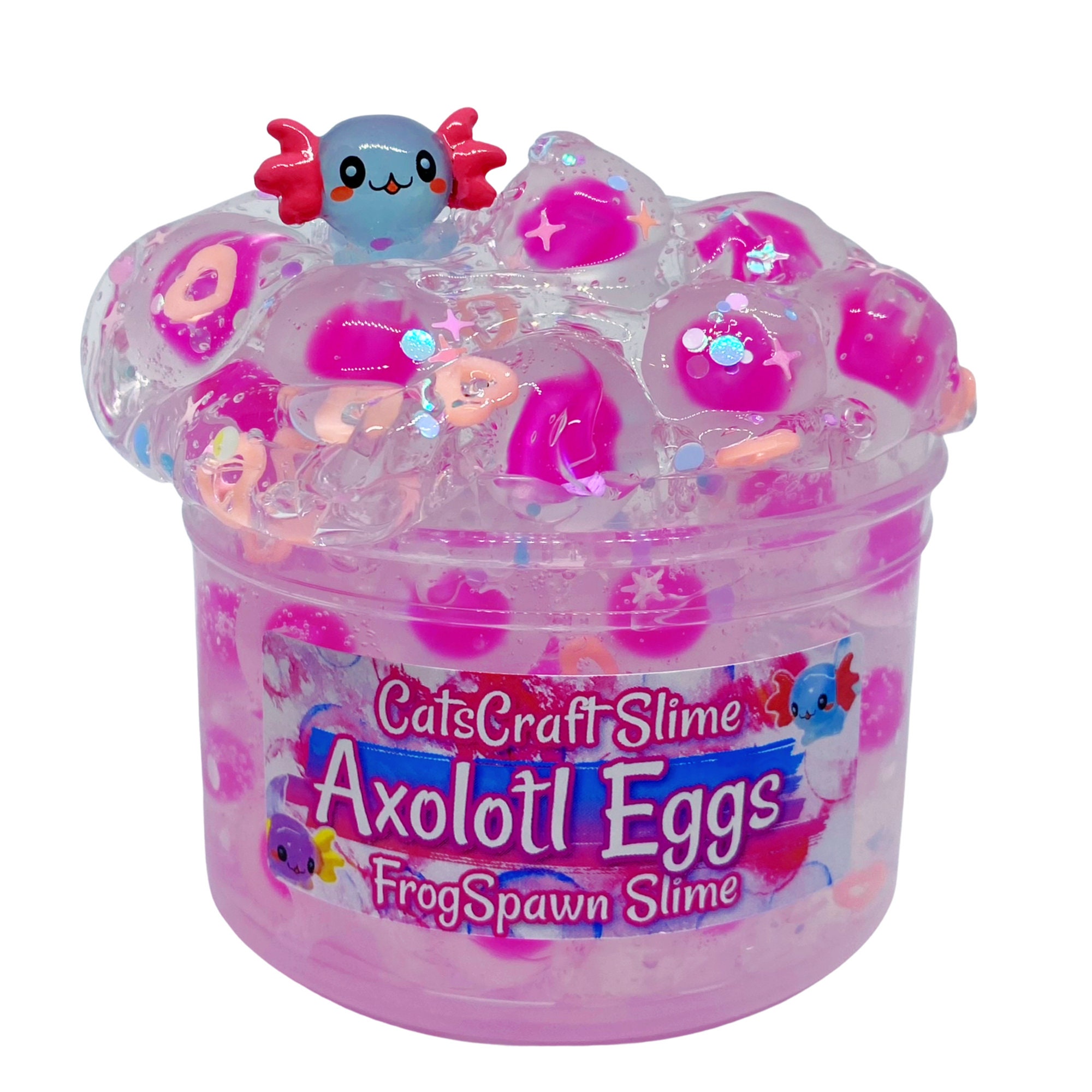 Bead Crunch Clear Slime Jolly Axolotl Scented Stretchy Slime