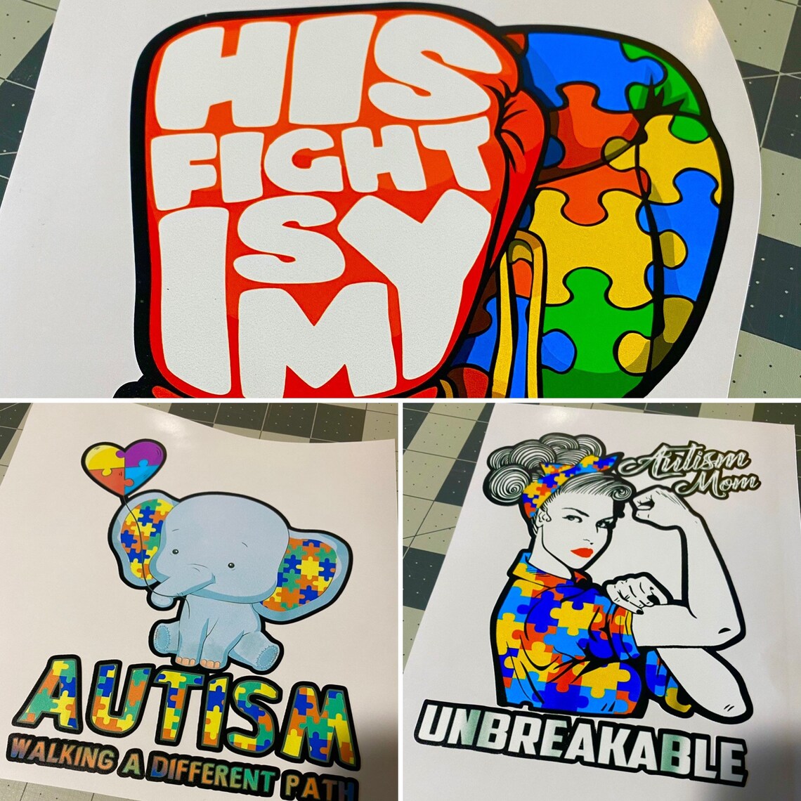 Autism Awareness Full Color Stickers Etsy