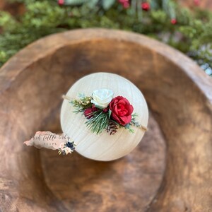 Newborn Christmas Tieback, Newborn Tieback, Tieback, Newborn, Baby Girl Tieback, Photo Prop, Christmas, Floral Tieback, Holiday Photo Props