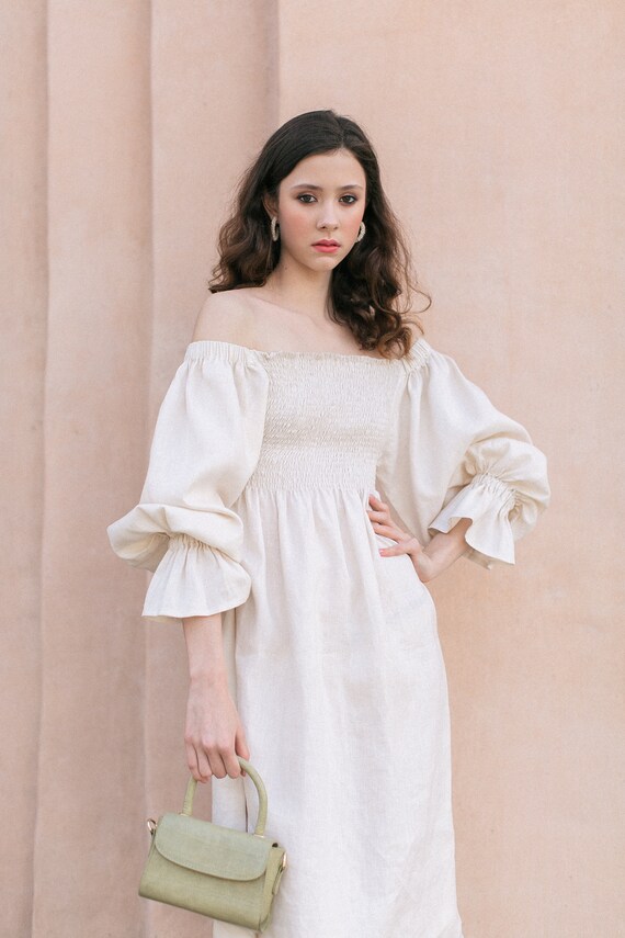 midi length summer dresses with sleeves